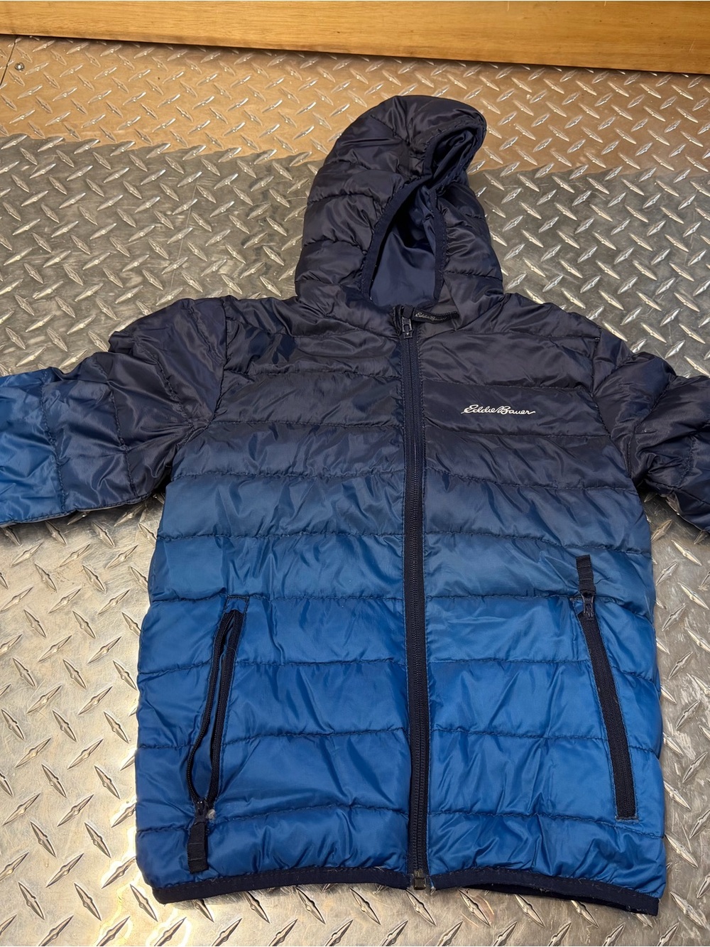Eddie Bauer Bright Royal Blue Quilted Puffer Jacket